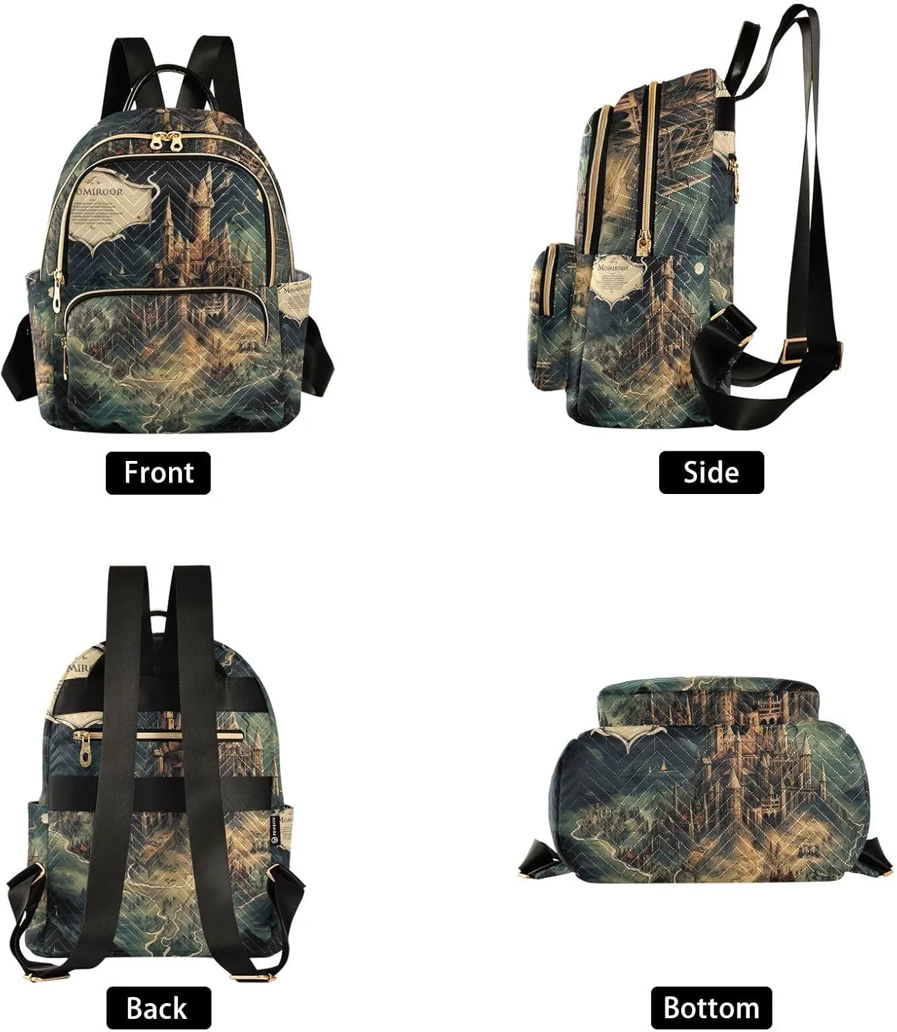 GAIGEO Masterful Castle Map Girls Fashion Backpack, Casual Day Backpack, Casual Backpack Women, S