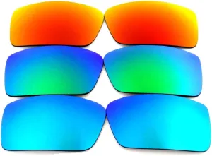 Galaxy Replacement Lenses For Oakley Gascan Small Red&Green Polarized 2 Pairs