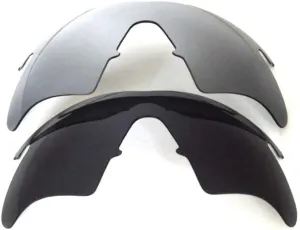 Galaxy Replacement Lenses For Oakley M Frame Heater Black&Titanium 2 Pairs