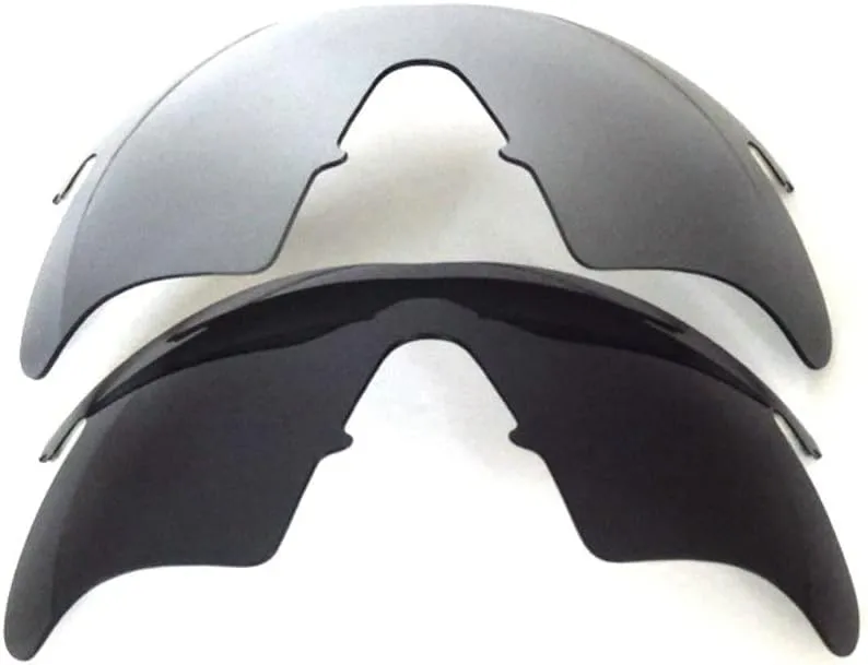 Galaxy Replacement Lenses For Oakley M Frame Heater Black&Titanium 2 Pairs