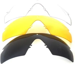 Galaxy Replacement Lenses For Oakley Si Ballistic M Frame 2.0 Z87 Black/Yellow/Clear