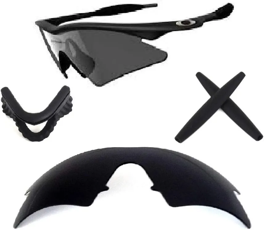 Galaxy Replacement Lenses   Nose Pad   Earsocks For Oakley M Frame Sweep Black Color