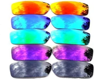 GALAXYLENSE Replacement Lenses for Oakley Gascan Blue&Green&Gray&Red&Purple Color Polarized 5 Pairs,FREE S&H.