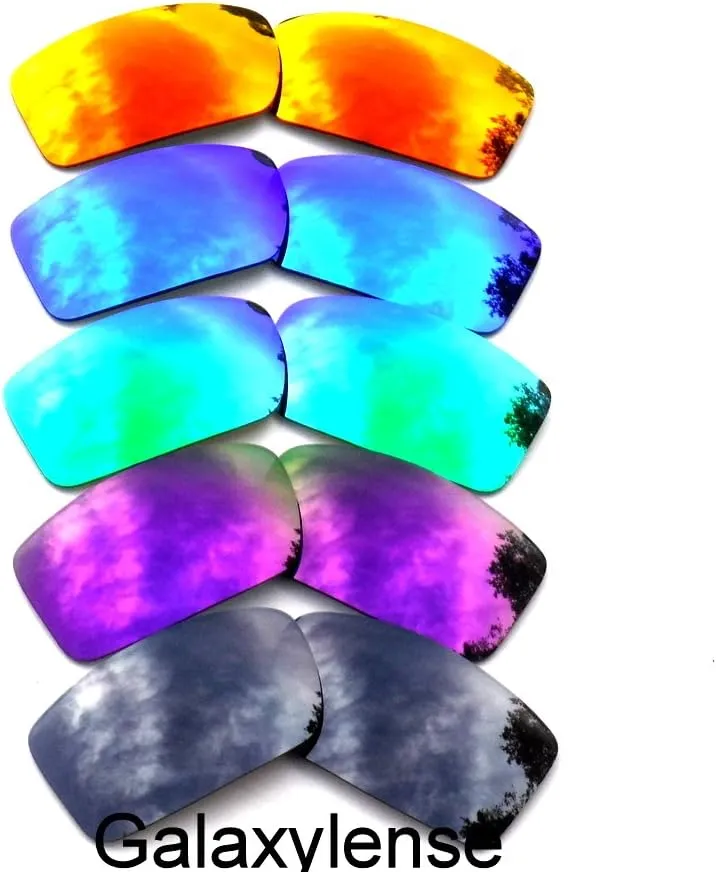 GALAXYLENSE Replacement Lenses for Oakley Gascan Blue&Green&Gray&Red&Purple Color Polarized 5 Pairs,FREE S&H.