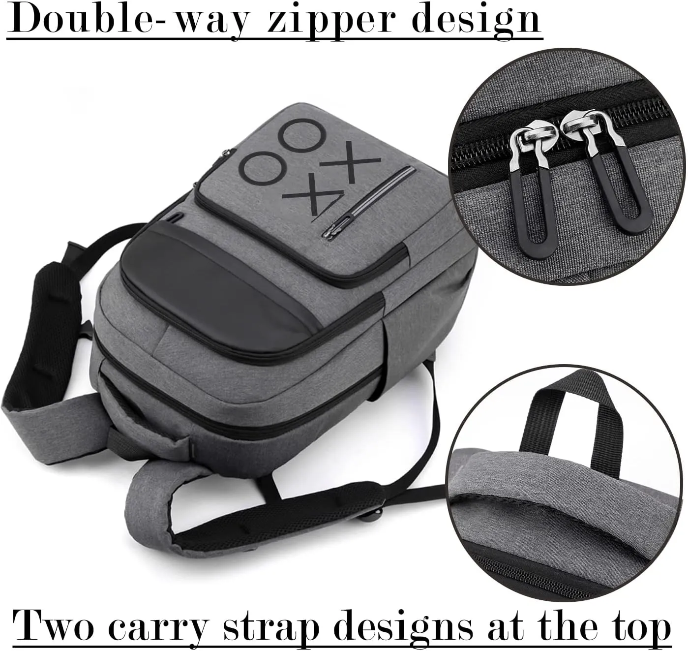Game Cosole Backpack Travel Bag Travel Carrying Case for PS5/PS4 Console and Accessories (Grey)