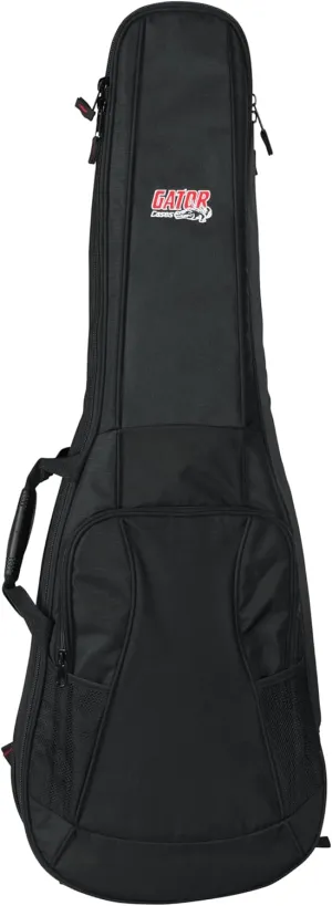 Gator Cases 4G-MiZone Series Gig Bag For Two Electric Guitars With Adjustable Backpack Straps, Fits Two Stratocaster and Telecaster Style Electric Guitars (GB-4G-ELEC 2X)