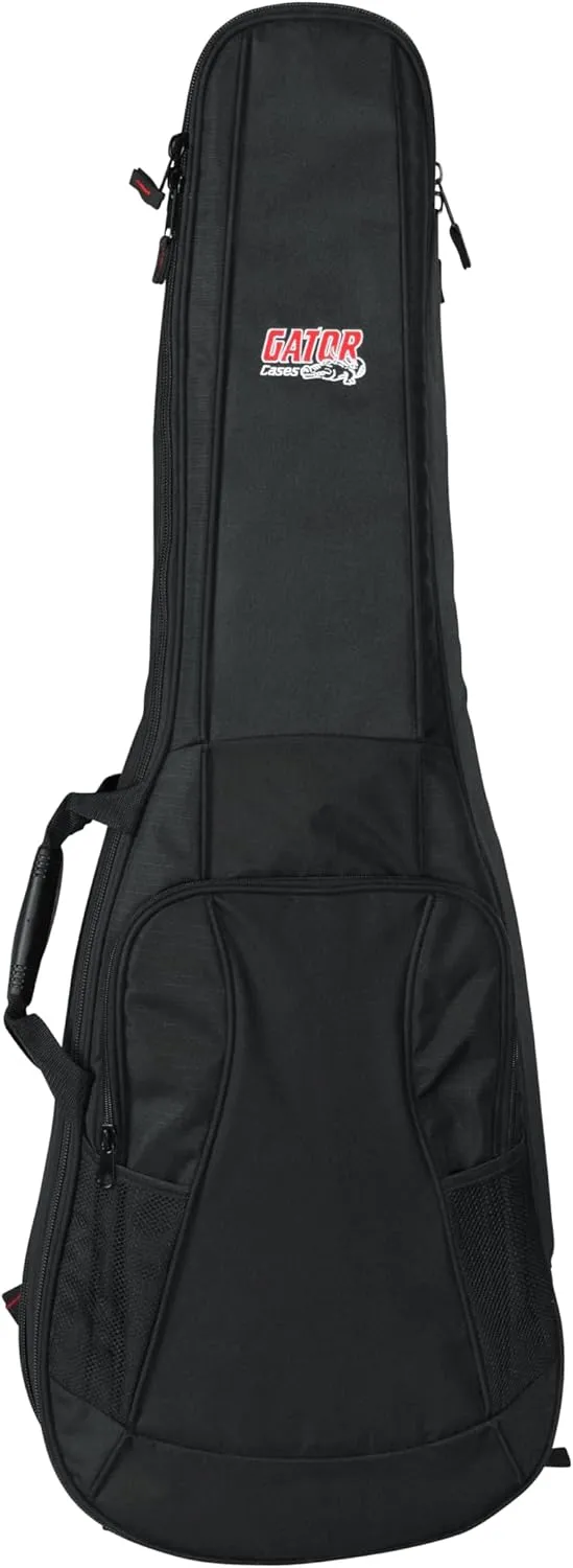 Gator Cases 4G-MiZone Series Gig Bag For Two Electric Guitars With Adjustable Backpack Straps, Fits Two Stratocaster and Telecaster Style Electric Guitars (GB-4G-ELEC 2X)