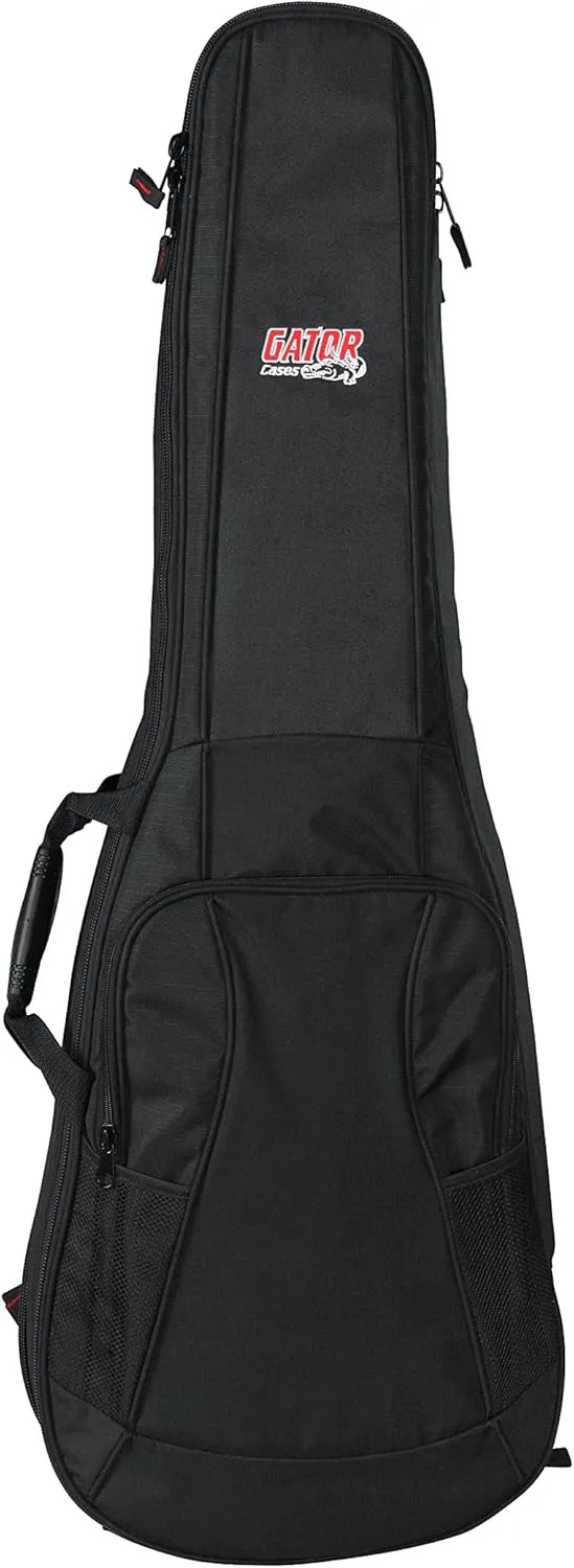 Gator Cases 4G-MiZone Series Gig Bag For Two Electric Guitars With Adjustable Backpack Straps, Fits Two Stratocaster and Telecaster Style Electric Guitars (GB-4G-ELEC 2X)