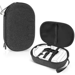 Geekria Shield VR Headset Carrying Case Compatible with Meta Quest 3, Hard Shell Travel Storage Bag VR Gaming Accessories with Shoulder Strip & Charging Port (Black)