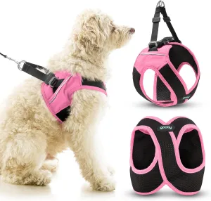Gooby Escape Free Easy Fit X in Dog Harness - Flamingo Pink, Large