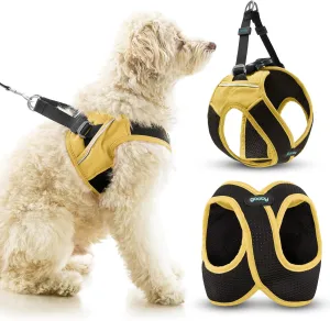 Gooby Escape Free Easy Fit X in Dog Harness - Miami Yellow, Large