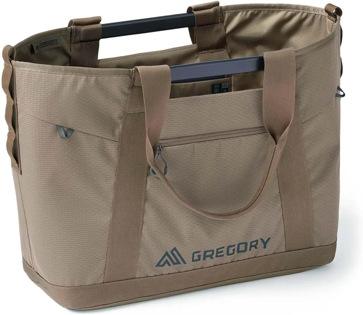 Gregory Alpaca 30L Gear Organization/Camping Gear Tote with Aluminum Frame, Mirage Tan
