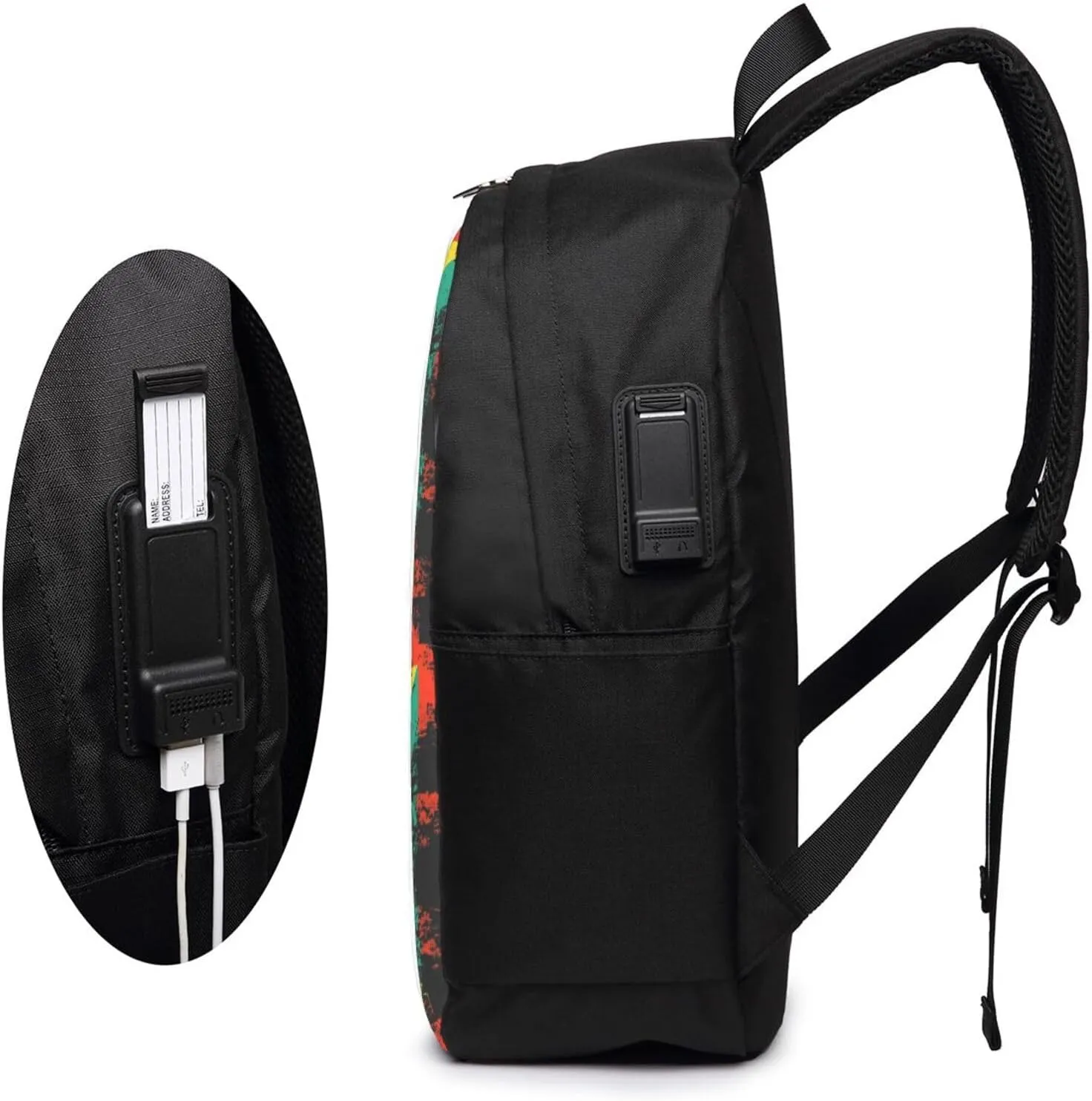 Grenada Flag Travel Backpack 17-Inch Laptop Backpacks Business Rucksack Casual Sport Daypack with USB Charging Port Carry-on Bag for Camping Biking