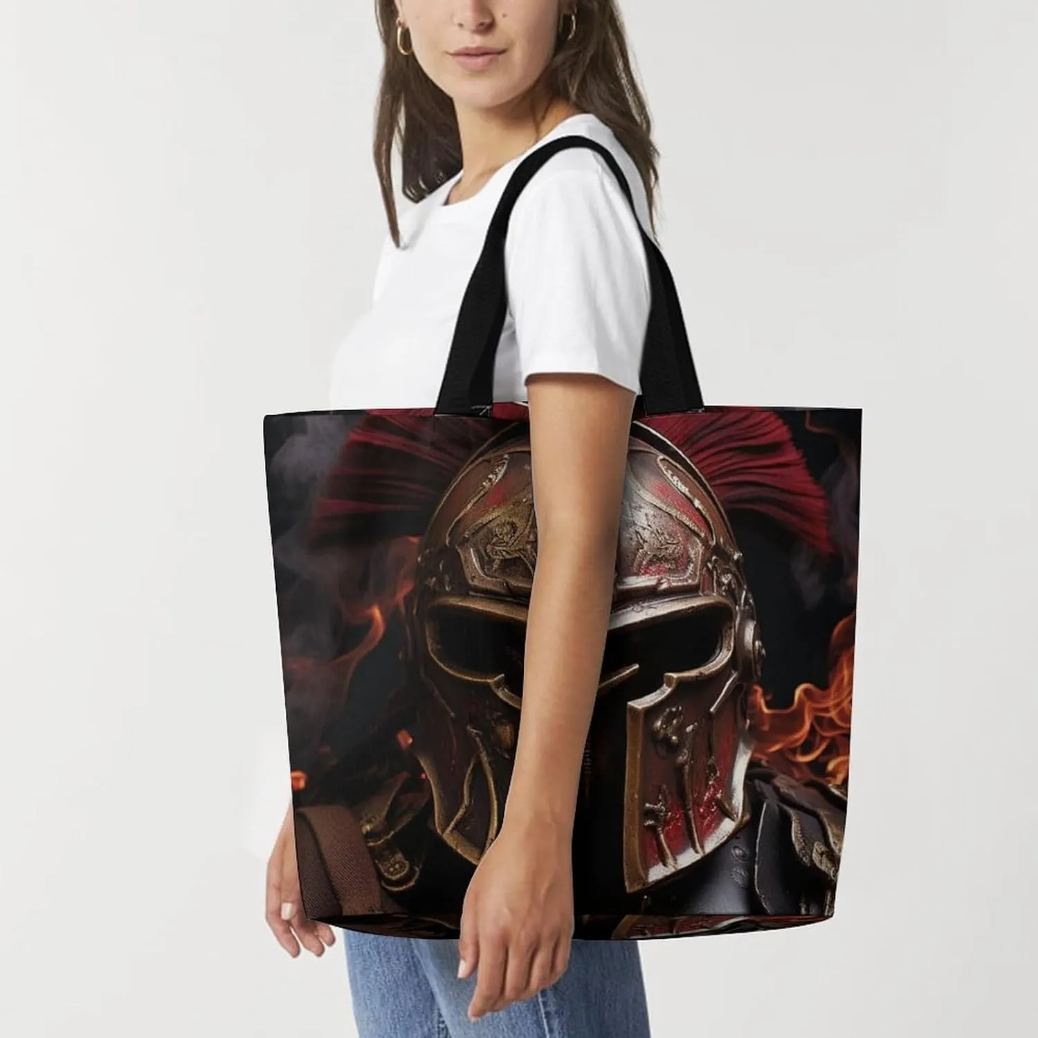 Grocery Bag Reusable Tote Bag Foldable Wild Elk Shopping Bag Handbag Washable Shoulder Bag for Travel