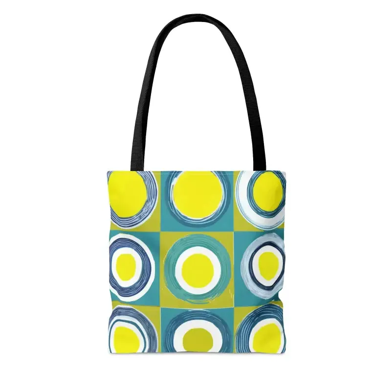 Groovy Print Tote Bag with Abstract Pattern