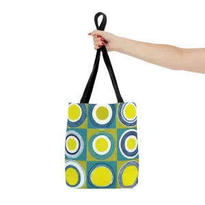 Groovy Print Tote Bag with Abstract Pattern