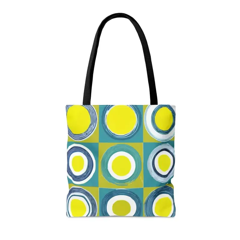 Groovy Print Tote Bag with Abstract Pattern
