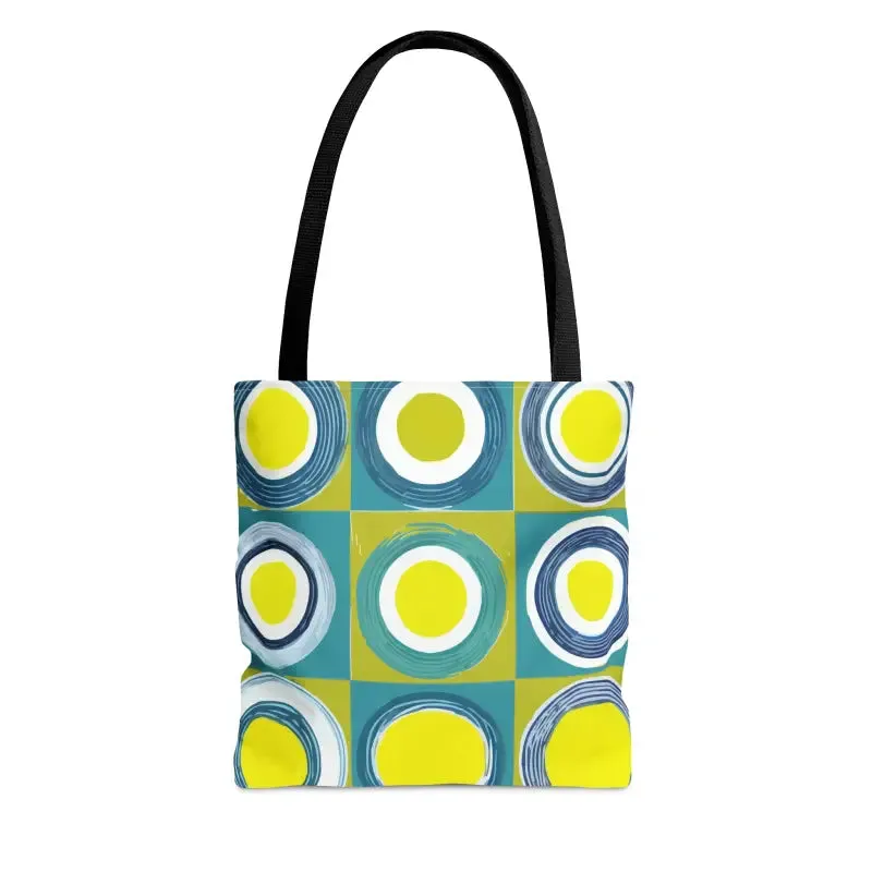 Groovy Print Tote Bag with Abstract Pattern
