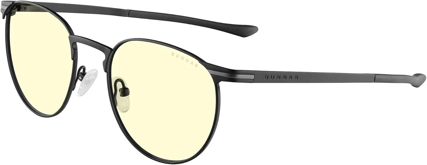 Gunnar - Premium Gaming and Computer Glasses - Blocks 65% Blue Light - Mateo, Onyx, Amber Tint
