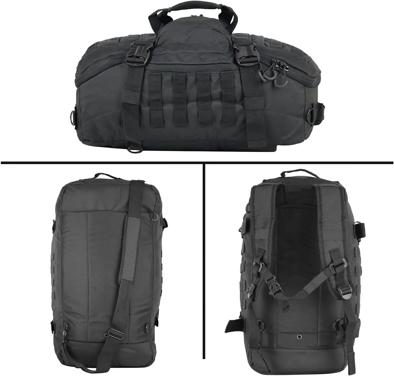 Gym Backpack for Men Sports Duffel Bag Gym Bags with Three Ways of Carrying (BLACK-40L)