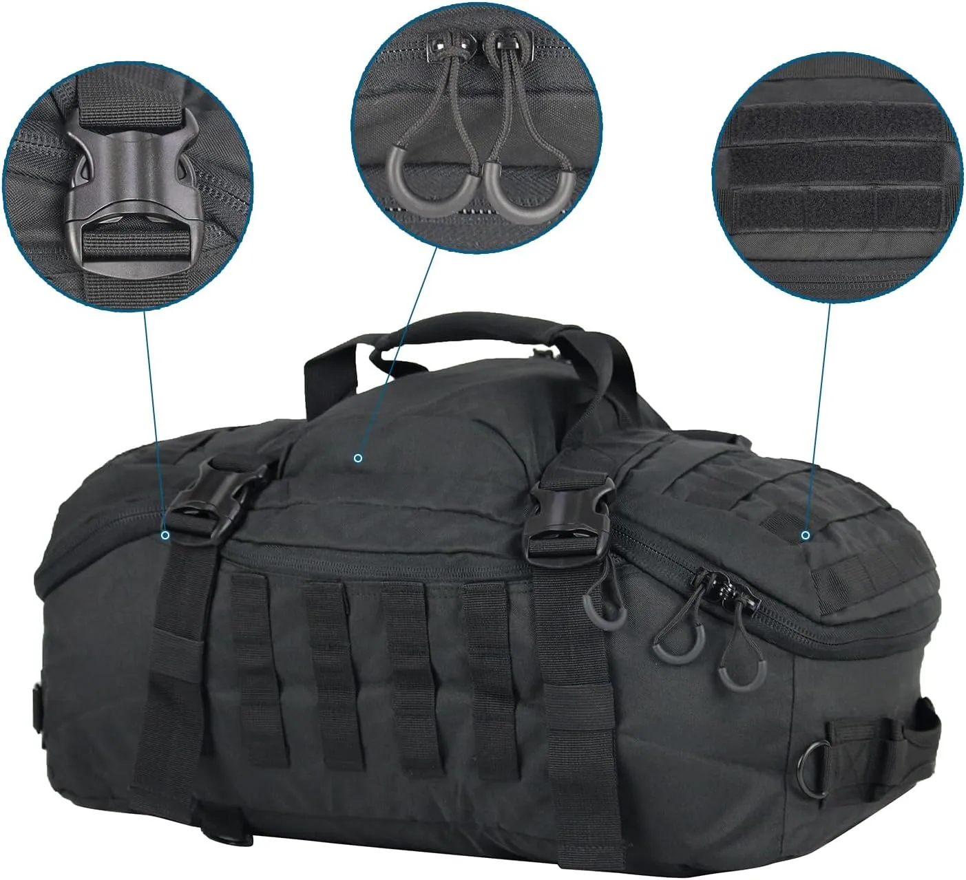Gym Backpack for Men Sports Duffel Bag Gym Bags with Three Ways of Carrying (BLACK-40L)