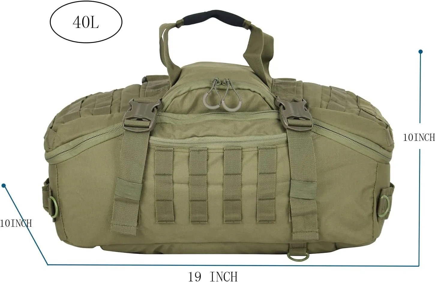 Gym Backpack for Men Sports Duffel Bag Gym Bags with Three Ways of Carrying (GREEN-40L)