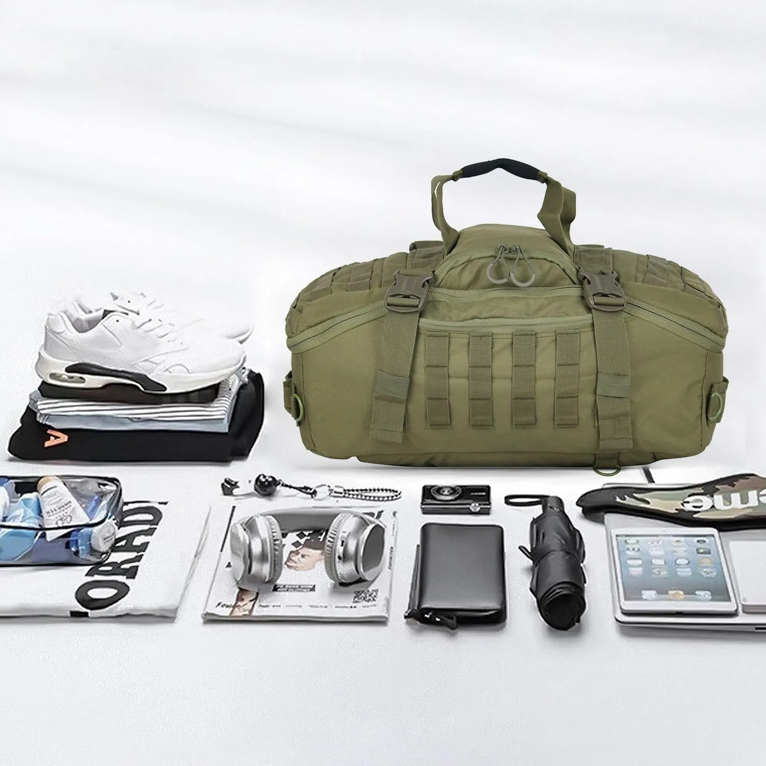 Gym Backpack for Men Sports Duffel Bag Gym Bags with Three Ways of Carrying (GREEN-40L)