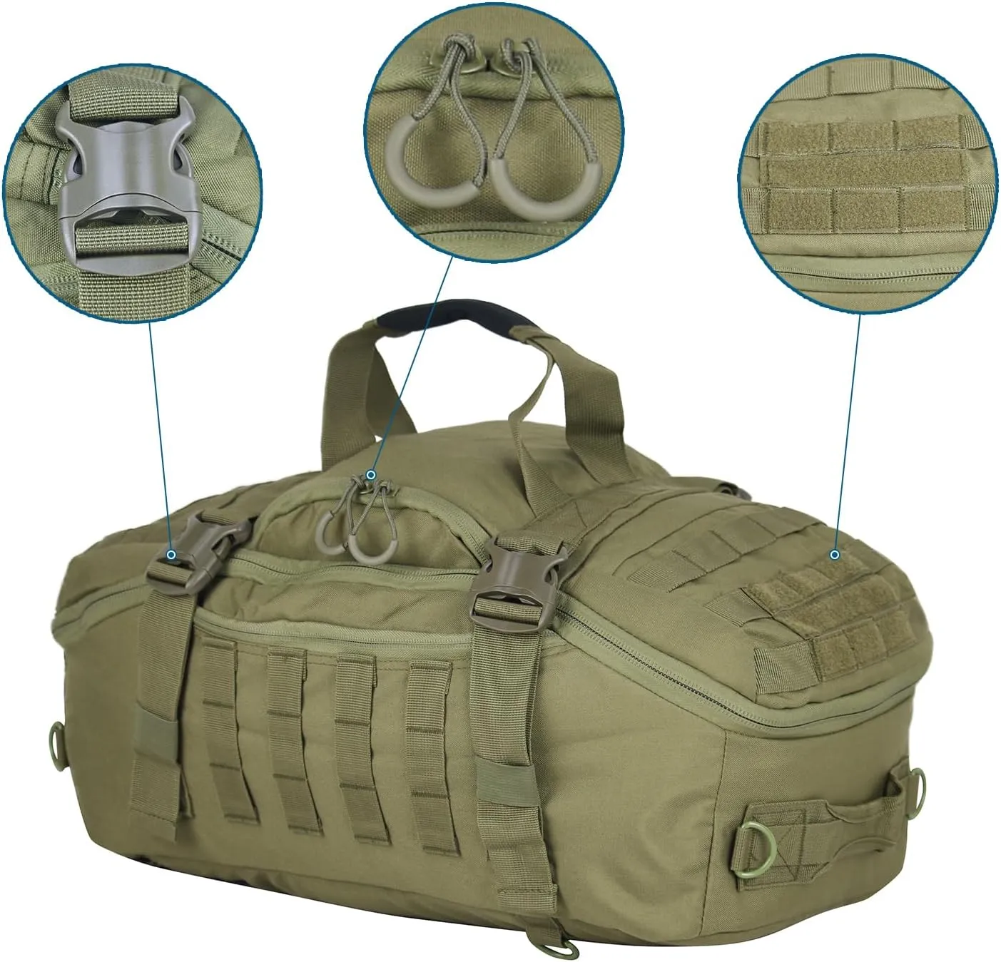 Gym Backpack for Men Sports Duffel Bag Gym Bags with Three Ways of Carrying (GREEN-40L)