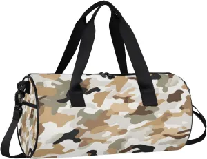 Gym Bags for Men Women Camouflage Sports Duffel Bags Carry On Travel Duffle Bag with Detachable Adjustable Shoulder Strap Overnight Weekender Bag