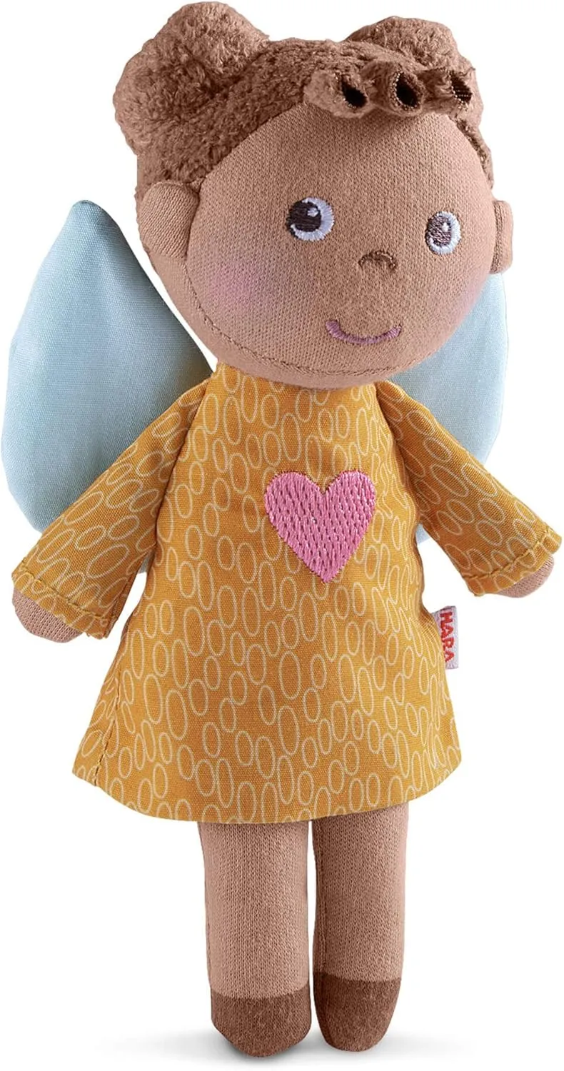HABA Guardian Angel Mini Doll Nora - Soft Plush Baby Doll Toy for Toddlers 1-3, Ideal Gift for 2 Year Old Girls & Up