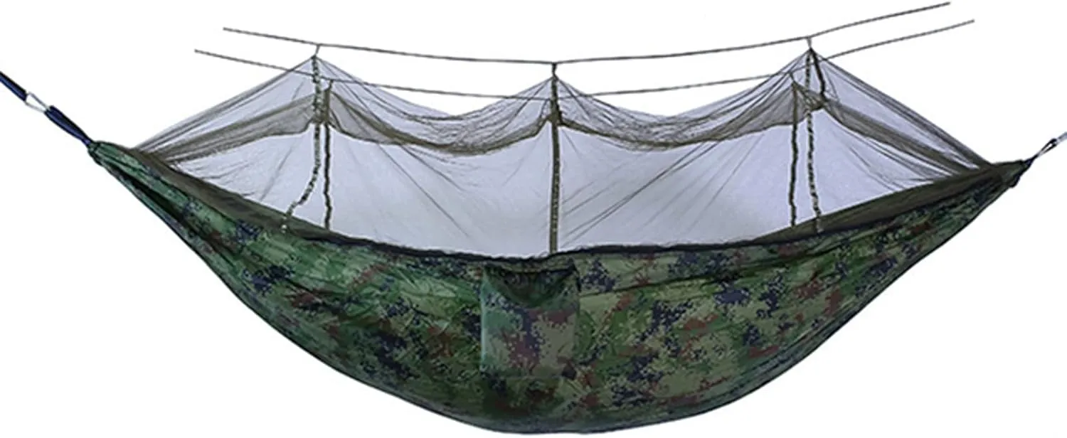 Hammock Portable Hammock Gear 1 Person Ultralight Hanging Bed with Mosquito Net for Survival Travel Indoor Camping Beach Hiking