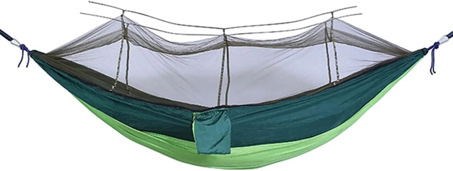 Hammock Portable Hammock Gear 1 Person Ultralight Hanging Bed with Mosquito Net for Survival Travel Indoor Camping Beach Hiking