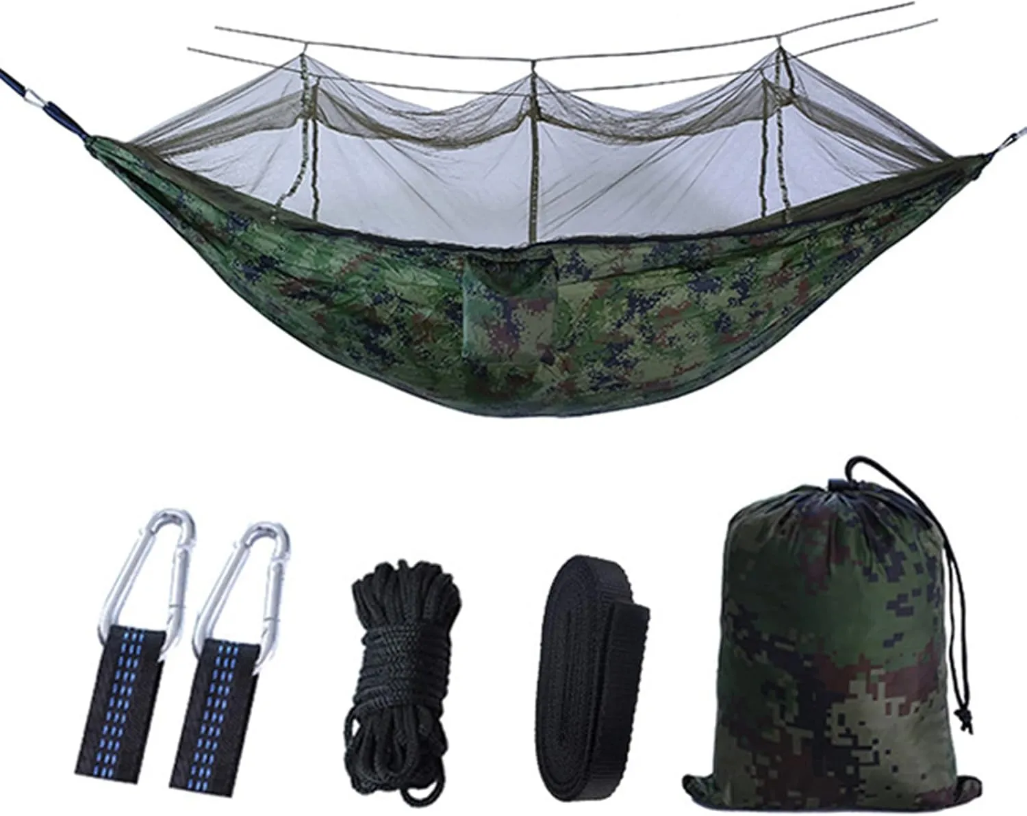 Hammock Portable Hammock Gear 1 Person Ultralight Hanging Bed with Mosquito Net for Survival Travel Indoor Camping Beach Hiking
