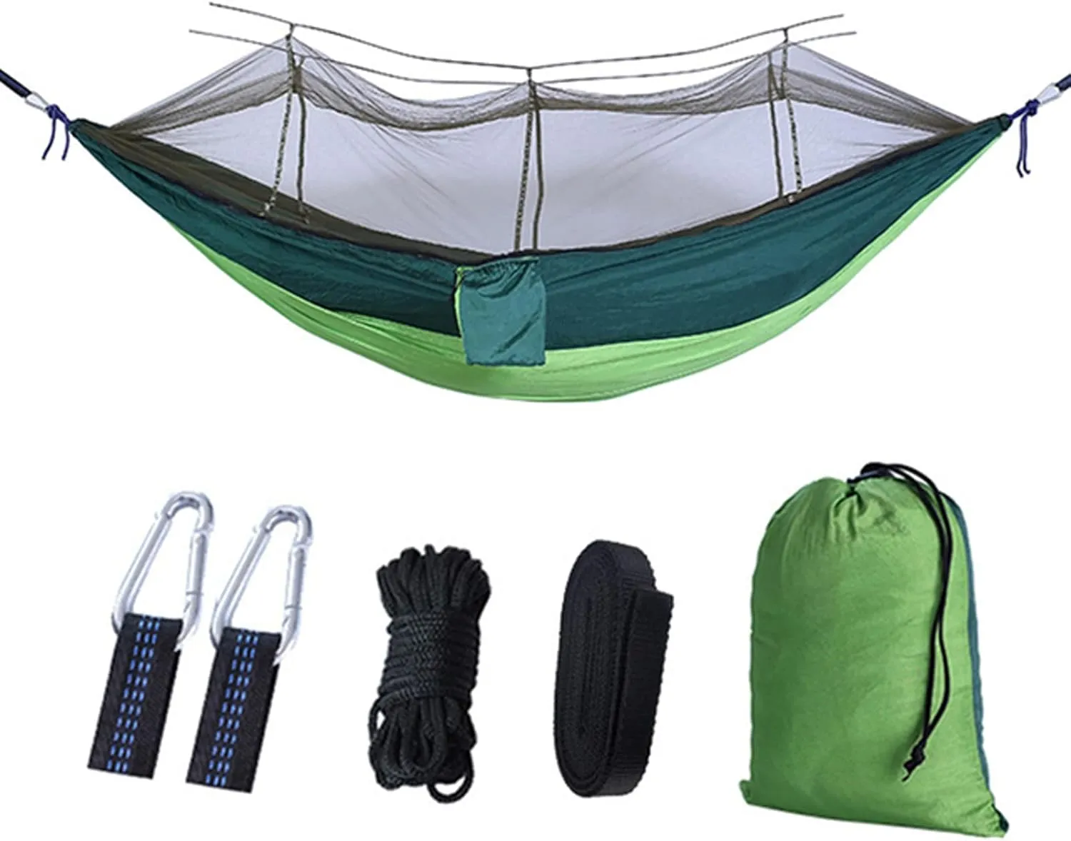 Hammock Portable Hammock Gear 1 Person Ultralight Hanging Bed with Mosquito Net for Survival Travel Indoor Camping Beach Hiking
