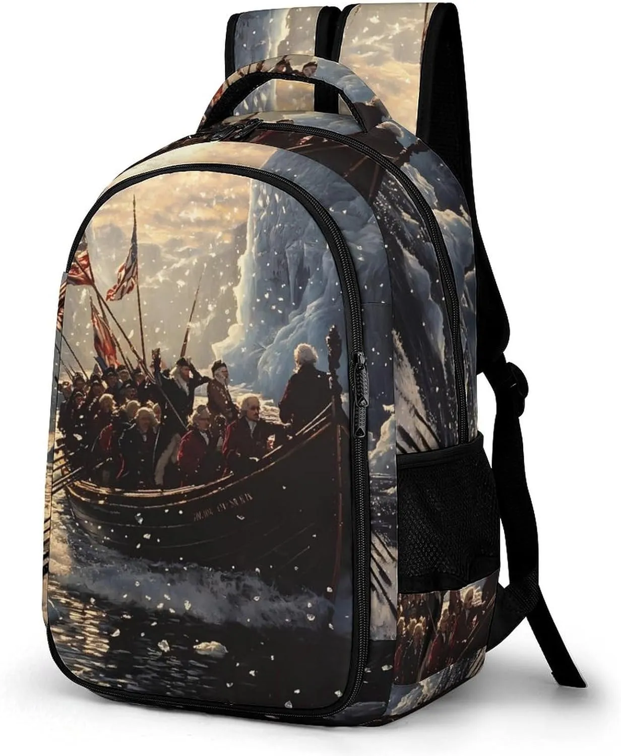 Happy Independence Day Unisex Backpack Casual Daypacks Dual Compartment Shoulders Bag for Camping Hiking Travel Gear