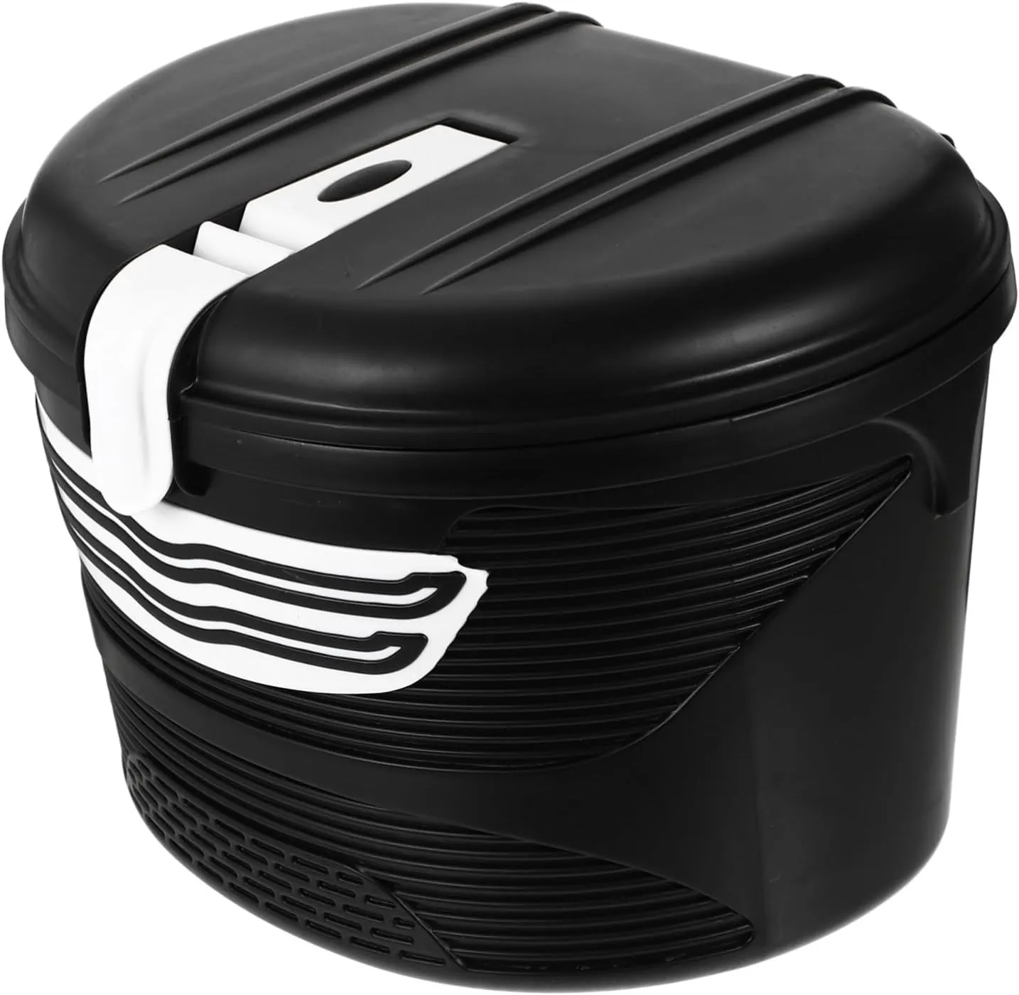 Happyyami Lockable Bike Basket for Electric Bikes Front Frame Helmet Holder Durable Waterproof Stable