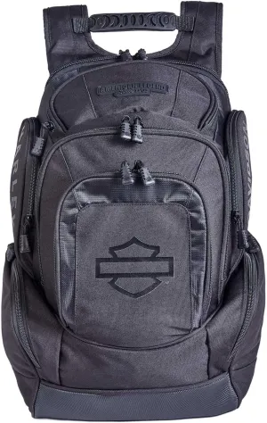 Harley-Davidson Rubber Bar & Shield Legend Rugged Polyester Backpack - Black
