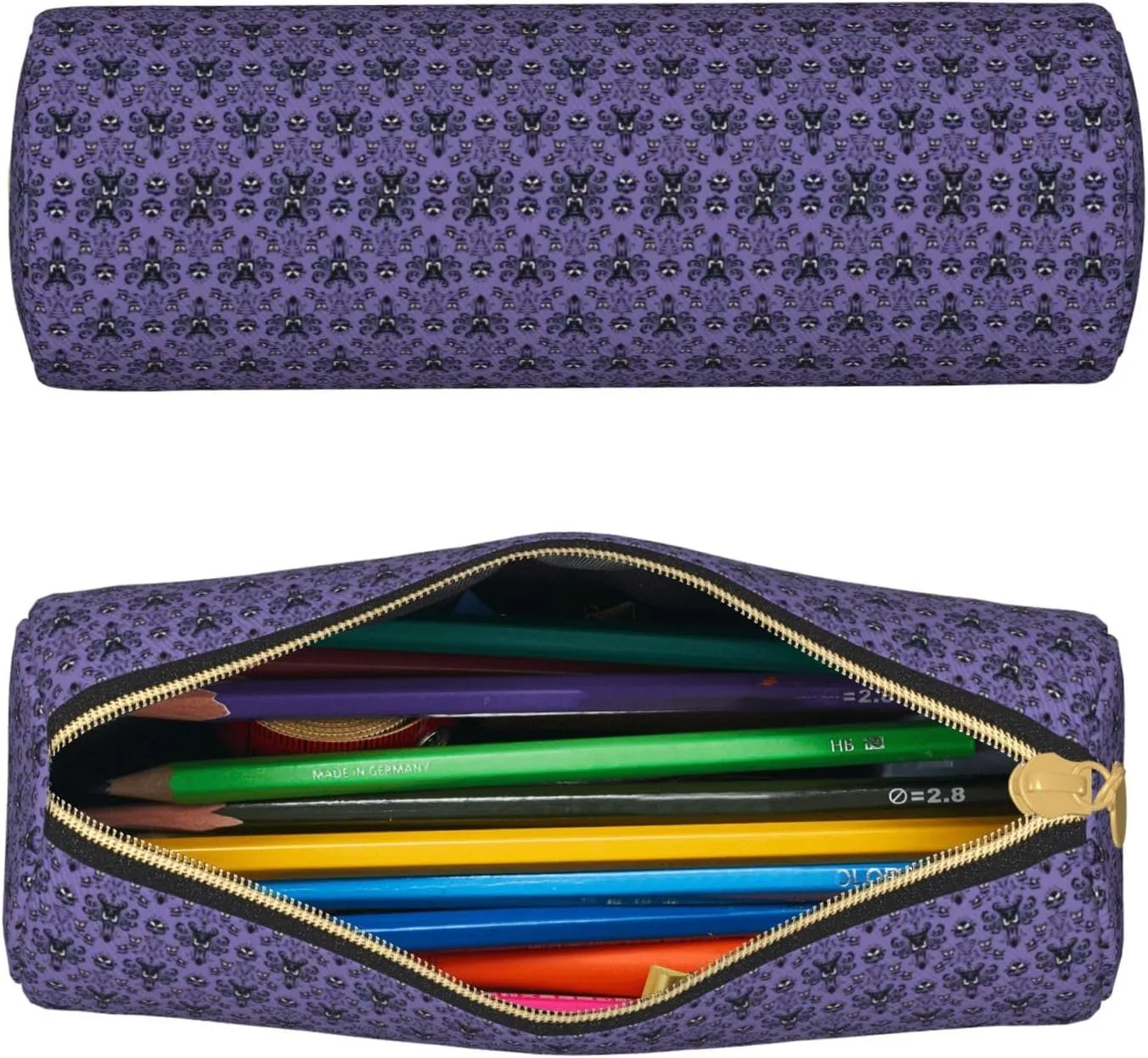 Haunted Mansion Lightweight Pencil Case,Zippered Pen Pouch,Stationery Bag Zipper Pouches Pens Holder Organizer