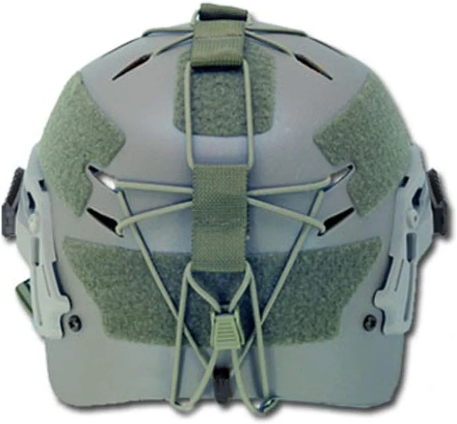 Helmet Bungee Gear Retention System for Ventilated Bump Helmets (Green)