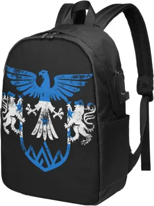 Honduras Flag Eagle Lion Travel Backpack 17-Inch Laptop Backpacks Business Rucksack Casual Sport Daypack with USB Charging Port Carry-on Bag for Camping Biking