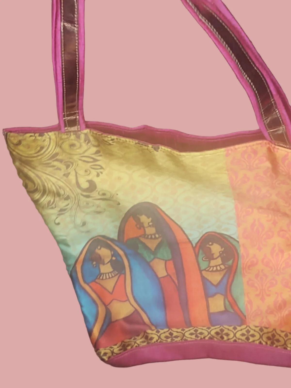 Hot Pink Beautiful Women Tote Bag - preowned
