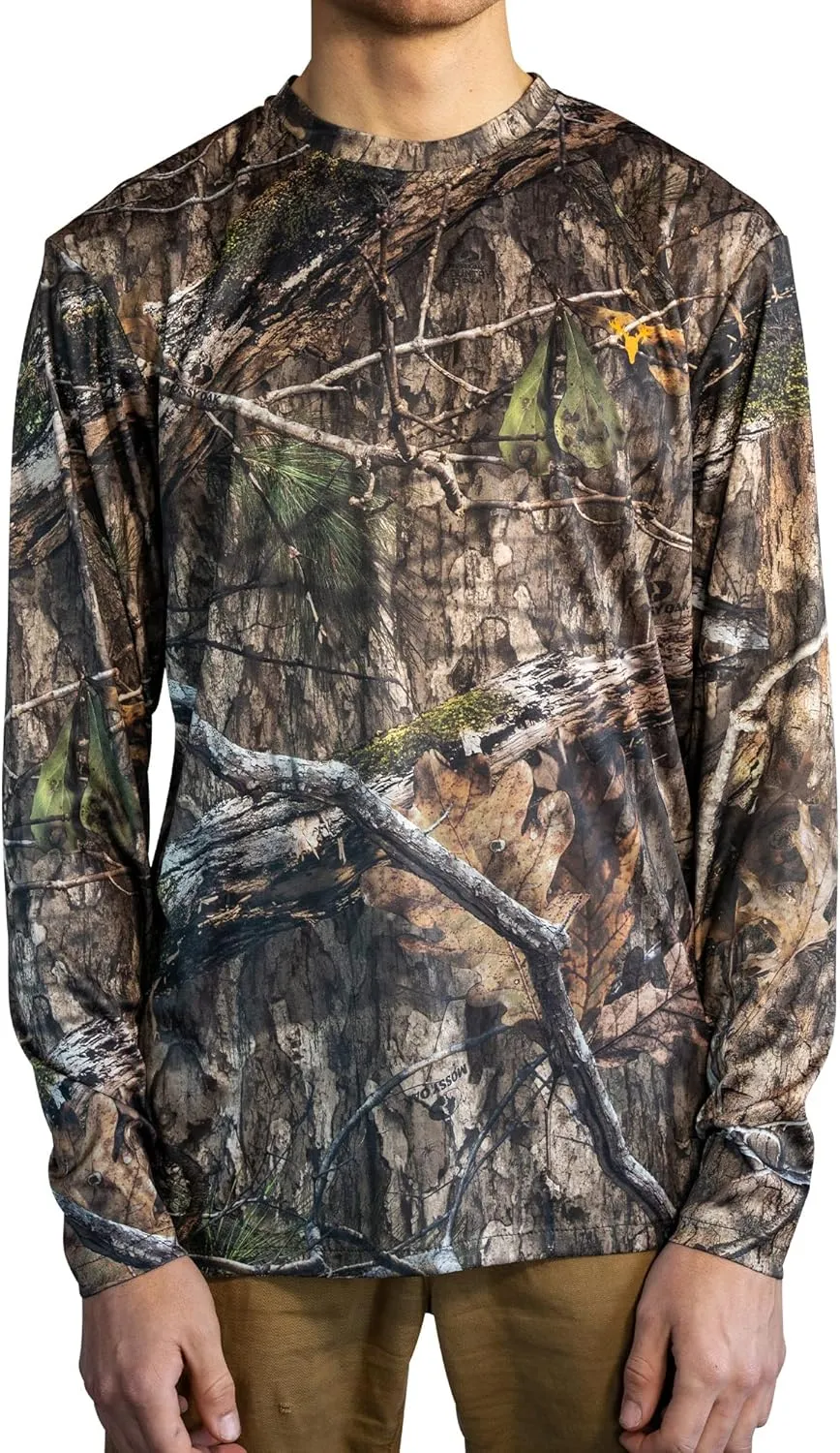 HOT SHOT Men’s Camo Hunting Long Sleeve Shirt – Quick Dry Performance Shirt