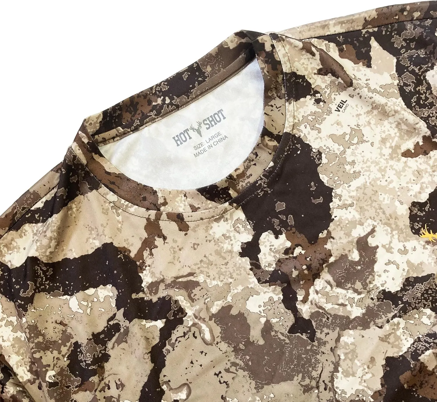 HOT SHOT Men’s Camo Hunting Long Sleeve Shirt – Quick Dry Performance Shirt