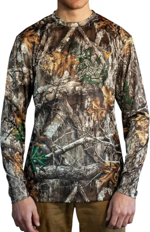 HOT SHOT Men’s Camo Hunting Long Sleeve Shirt – Quick Dry Performance Shirt