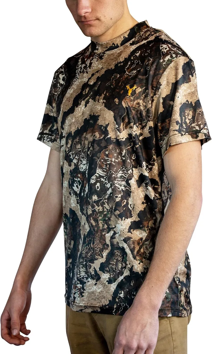 HOT SHOT Men’s Camo Hunting Short Sleeve Shirt – Quick Dry Performance Shirt