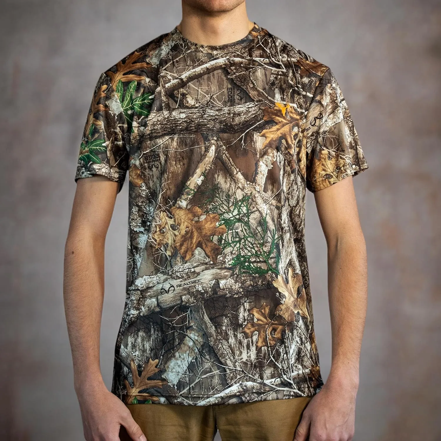 HOT SHOT Men’s Camo Hunting Short Sleeve Shirt – Quick Dry Performance Shirt