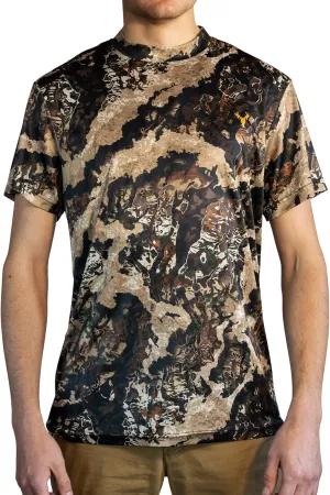 HOT SHOT Men’s Camo Hunting Short Sleeve Shirt – Quick Dry Performance Shirt