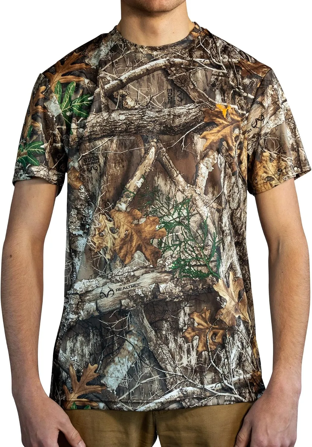 HOT SHOT Men’s Camo Hunting Short Sleeve Shirt – Quick Dry Performance Shirt