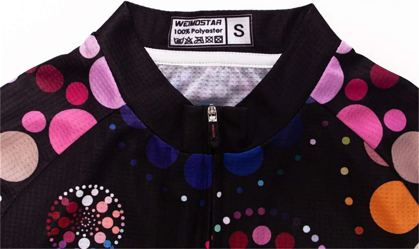 Hotlion Cycling Jersey Women Short Sleeve Bicycle Clothing Top MTB Full Zipper Bike Jerseys Clothes