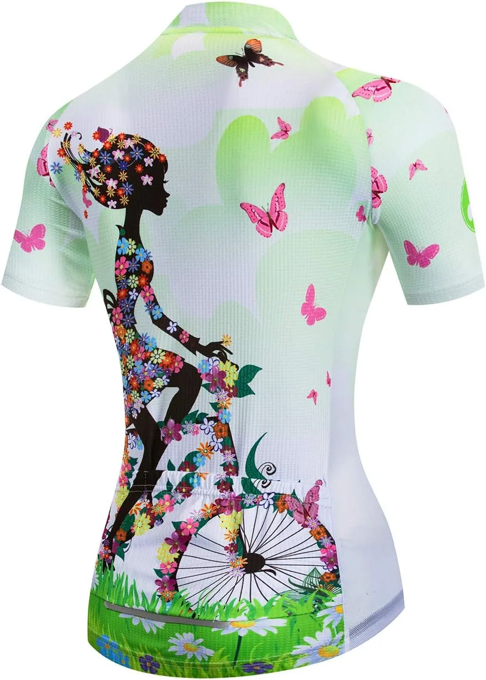 Hotlion Cycling Jersey Women Short Sleeve Bicycle Clothing Top MTB Full Zipper Bike Jerseys Clothes
